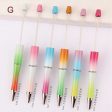 Wholesale 10pcs Plastic Rainbow Tricolor Gradient Beaded Ballpoint Pen For Cheap