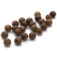 Wholesale 100pcs pack Round Striped Wooden Beads Online Sale