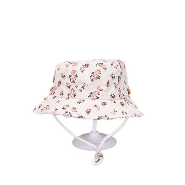 Wholesale Polyester Kids Strawberry Print Bucket Hat on Sale