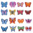 Wholesale 100PCS PVC Colorful Butterfly Series DIY Shoe Buckle For Sale