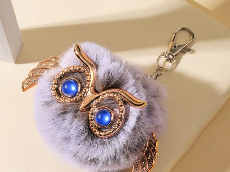 Wholesale Zinc Alloy Cute Plush Owl Keychain Sale