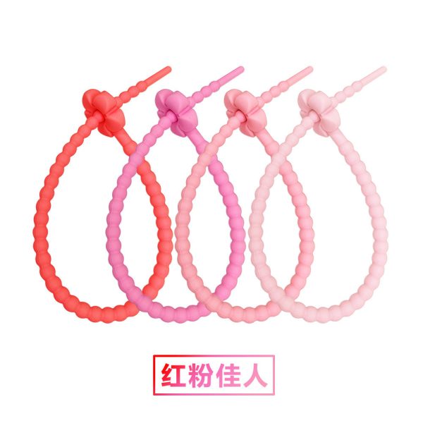 Wholesale 20pcs DIY Candy Color Small Flower Cable Tie Key Chain For Cheap