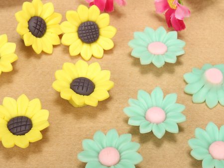 Wholesale 5pcs 30mm Sun Flower Beads Supply