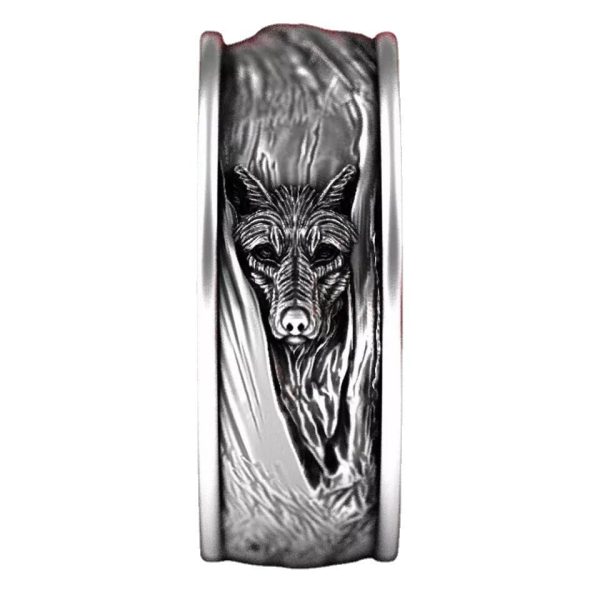 Wholesale Alloy Vintage Wolf Head Men s Ring Online Hot Sale