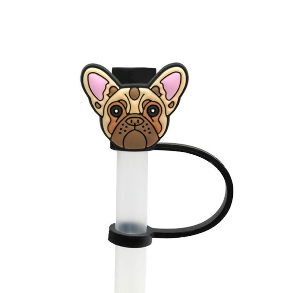 Wholesale 10PCS Cartoon Animal Silicone Straw Tube Cap For Cheap