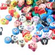 Wholesale 100pcs pack Cartoon Animals Soft Pottery Sliced Beads Sale