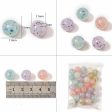 Wholesale 20pcs pack Acrylic Shiny Imitation Marble Jelly Color Straight Hole Round Beads For Discount