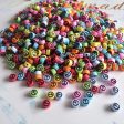 Wholesale 100pcs pack 4*7mm Acrylic Colorful Peace Sign Beads Cheap