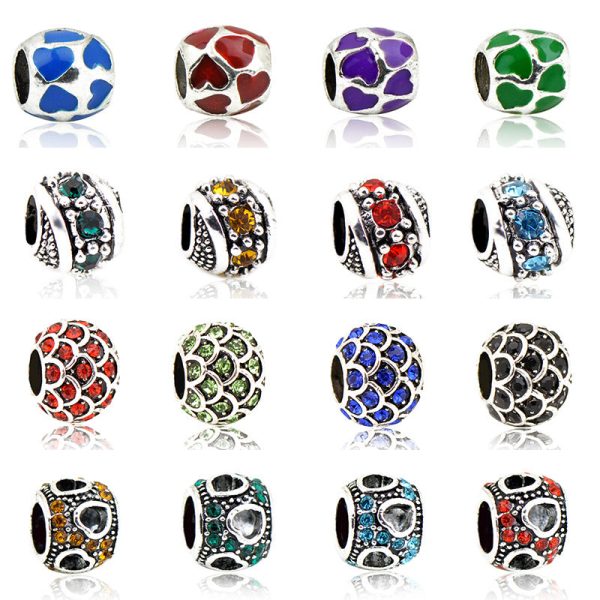 Wholesale 10pcs pack Alloy Point Drill Ocean Style Large Hole Beads Online