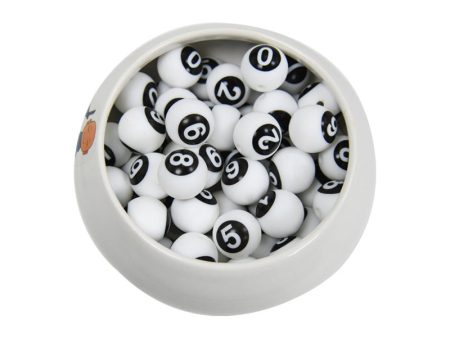 Wholesale 50PCS Silicone Numbers Teethers Round Beads Online Sale