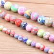 Wholesale 100pcs 6 8 10mm Mixed Color Soft Pottery Perforated Colorful Flower Beads Fashion