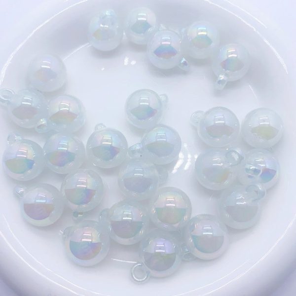 Wholesale 10pcs pack Mabei Luminous Mermaid Ji Hanging Hole Round Beads Supply