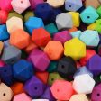 Wholesale 100pcs Beads Silicone 17mm Hexagon Beads Silicone Baby Teething Beads For Sale