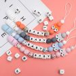 Wholesale 100PCS English Alphabet Black and White Silicone Beads For Discount