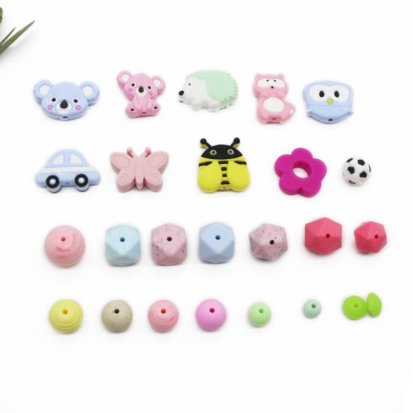 Wholesale 100pcs Cartoon Animals Molar Silicone Beads Cheap