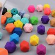 Wholesale 100pcs Beads Silicone 17mm Hexagon Beads Silicone Baby Teething Beads For Sale