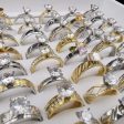 Wholesale 20PCS Stainless Steel Random Zircon Ring For Cheap