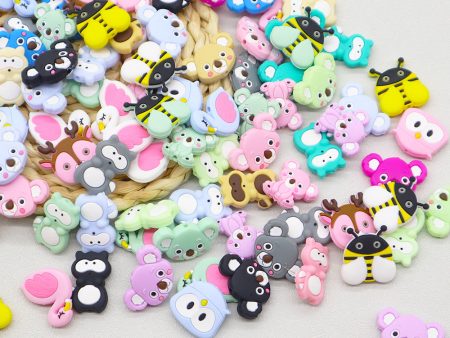 Wholesale 100pcs Cartoon Animals Molar Silicone Beads Cheap