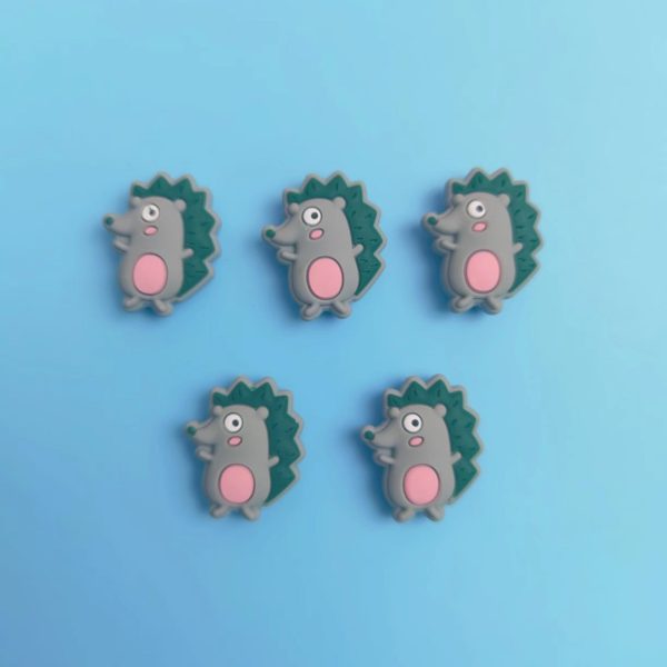 Wholesale 10pcs Cartoon Animal Silicone Teether Beads on Sale