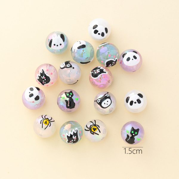 Wholesale 100pcs Mermaid Starry Drip Oil Painted Beads Cheap