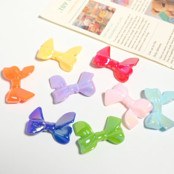 Wholesale 10pcs pack UV Color Plated Bow Beads Hot on Sale