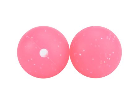 Wholesale 100PCS Silicone Glitter Powder 12 15MM Baby Teeth Grinding Macaron Color Round Beads Online Hot Sale