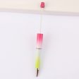 Wholesale 10pcs Plastic Rainbow Tricolor Gradient Beaded Ballpoint Pen For Cheap