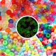 Wholesale 200pcs pack Acrylic Big Hole Round Frosted Mixed Color Candy Loose Beads Sale