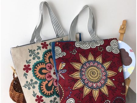 Wholesale Canvas Embroidery Knitting Bag For Sale