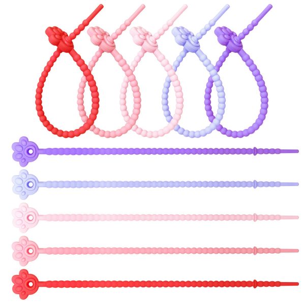 Wholesale 20pcs DIY Macaron Color Cat Claw Cable Ties Key Chain Online Sale