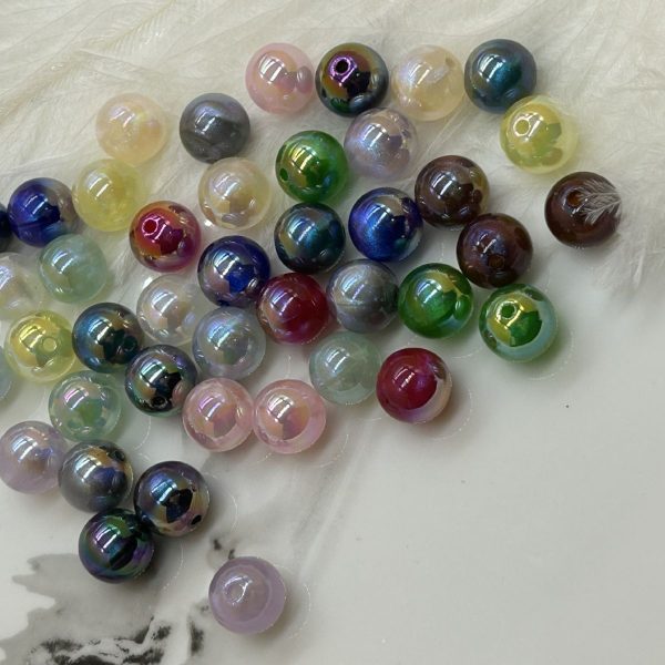 Wholesale 200pcs Mermaid Beads Cream Candy Single Hole Glass Beads Supply