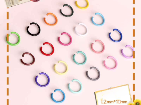 Wholesale 100 Pcs pack DIY 1.2*10mm Metal Color Paint Single Ring Connection Ring Accessories Online now