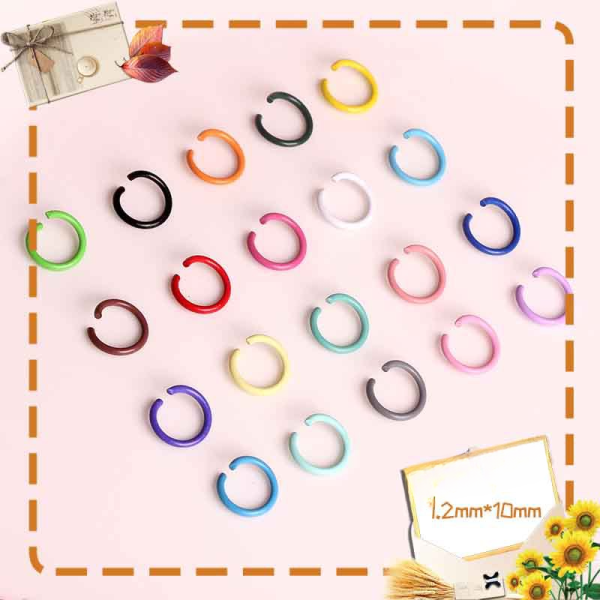 Wholesale 100 Pcs pack DIY 1.2*10mm Metal Color Paint Single Ring Connection Ring Accessories Online now