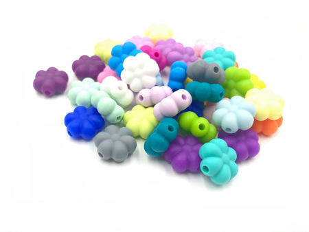 Wholesale 50pcs Silicone Pumpkin Multicolor Loose Beads Online Hot Sale