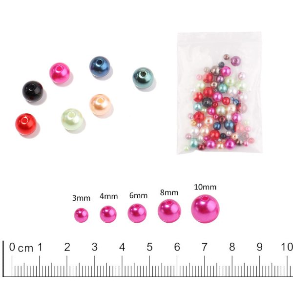 Wholesale 1000pcs pack ABS Beads with Holes Imitation Pearl Beads Cheap