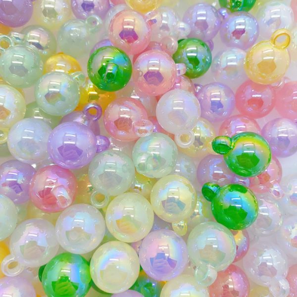 Wholesale 10pcs pack Mabei Luminous Mermaid Ji Hanging Hole Round Beads Supply