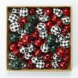 Wholesale 10pcs 14-20MM Plaid Color Wood Beads Supply