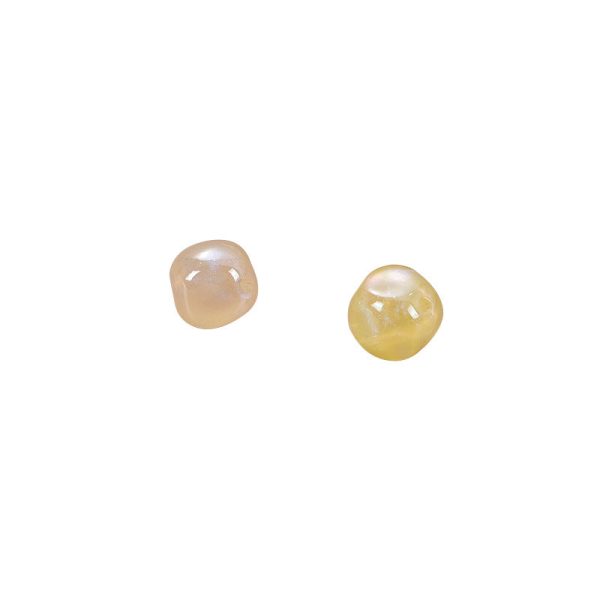 Wholesale 200pcs pack Lemon Yellow Lacquer Perforated Resin Round Beads on Sale