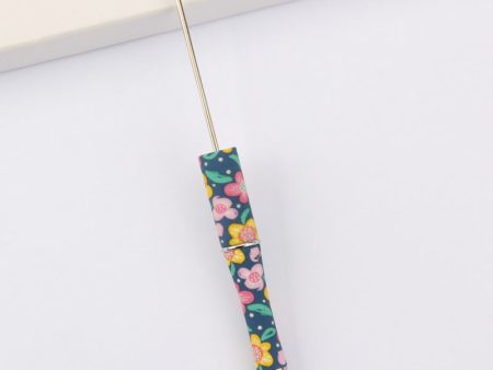 Wholesale 10pcs Plastic Colorful Flower Beaded Ballpoint Pen Supply