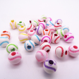 Wholesale 100pcs 12mm Acrylic Big Hole Tennis Beads For Cheap