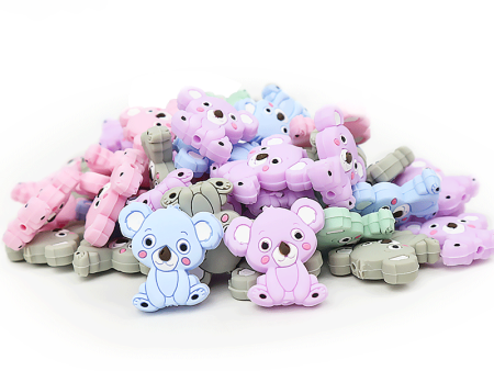 Wholesale 10pcs pack Cartoon Koala Teether Silicone Beads For Discount