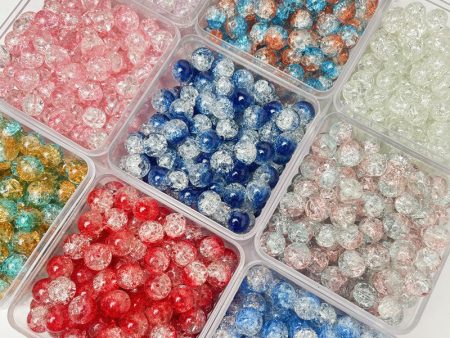 Wholesale 50pcs pack 10mm Crack Popped Beads For Sale