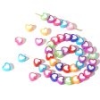 Wholesale 100pcs pack Color Heart Acrylic Beads For Cheap