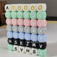 Wholesale 100PCS A-Z Silicone Polygon Letter Beads For Cheap