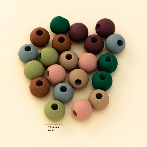 Wholesale 100pcs pack ABS Matte Round String Beads Fashion