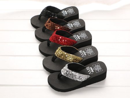 Wholesale EVA Summer Sequin Slippers Cheap