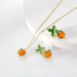 Wholesale 100pcs Glass Persimmon Loose Beads on Sale