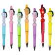 Wholesale 10pcs pack DIY Handmade Cartoon Hedgehog Silicone Bead Pen Supply