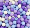 Wholesale 30pcs pack Acrylic Macaron Solid Color Round Beads on Sale