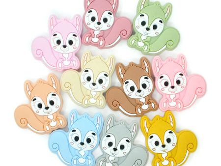 Wholesale 100pcs Squirrel Silicone Beads For Sale